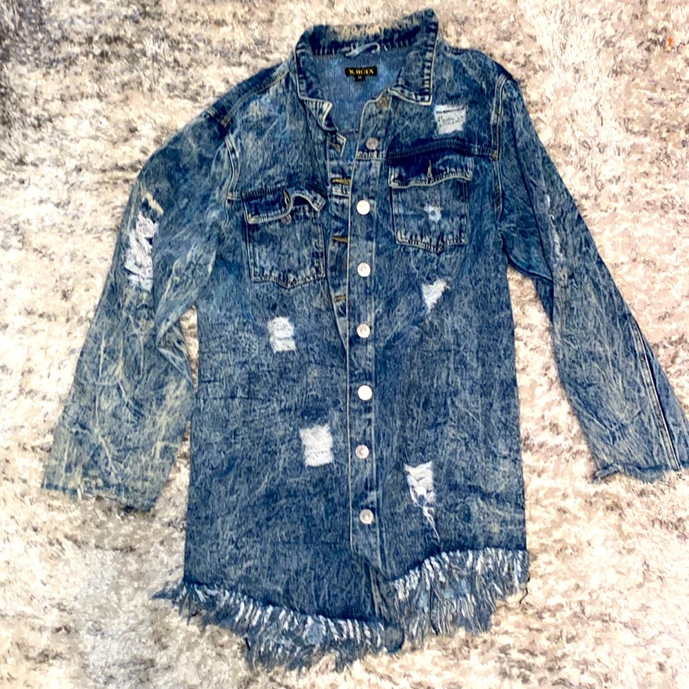 Distressed, jean jacket